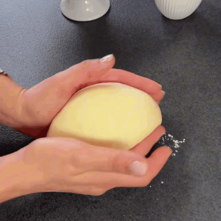 Image of Incorporate melted butter and an egg. Knead the dough on a lightly floured surface until smooth.