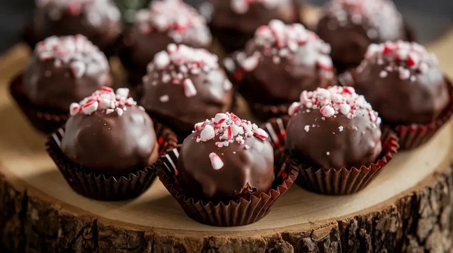 Image of Peppermint Chocolate Brownie Truffles Recipe UK