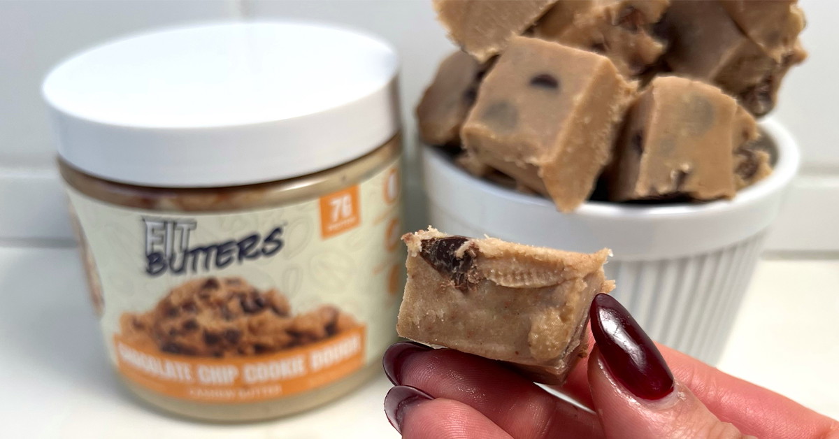 Fit Butters Chocolate Chip Cookie Dough Protein Fudge