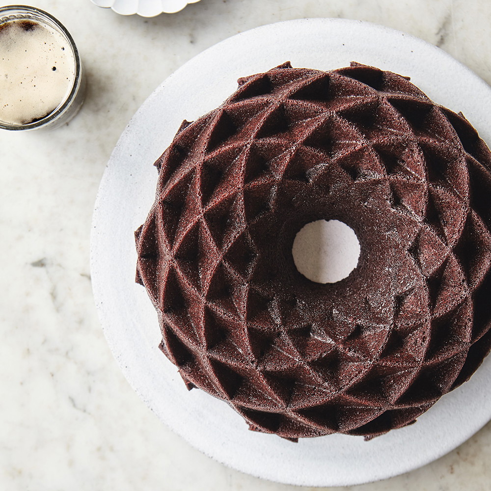 Chocolate & Irish Stout Bundt Cake with Sour Cream Frosting