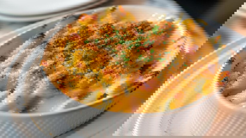 Crabby Bags Truffle Mac and Cheese 