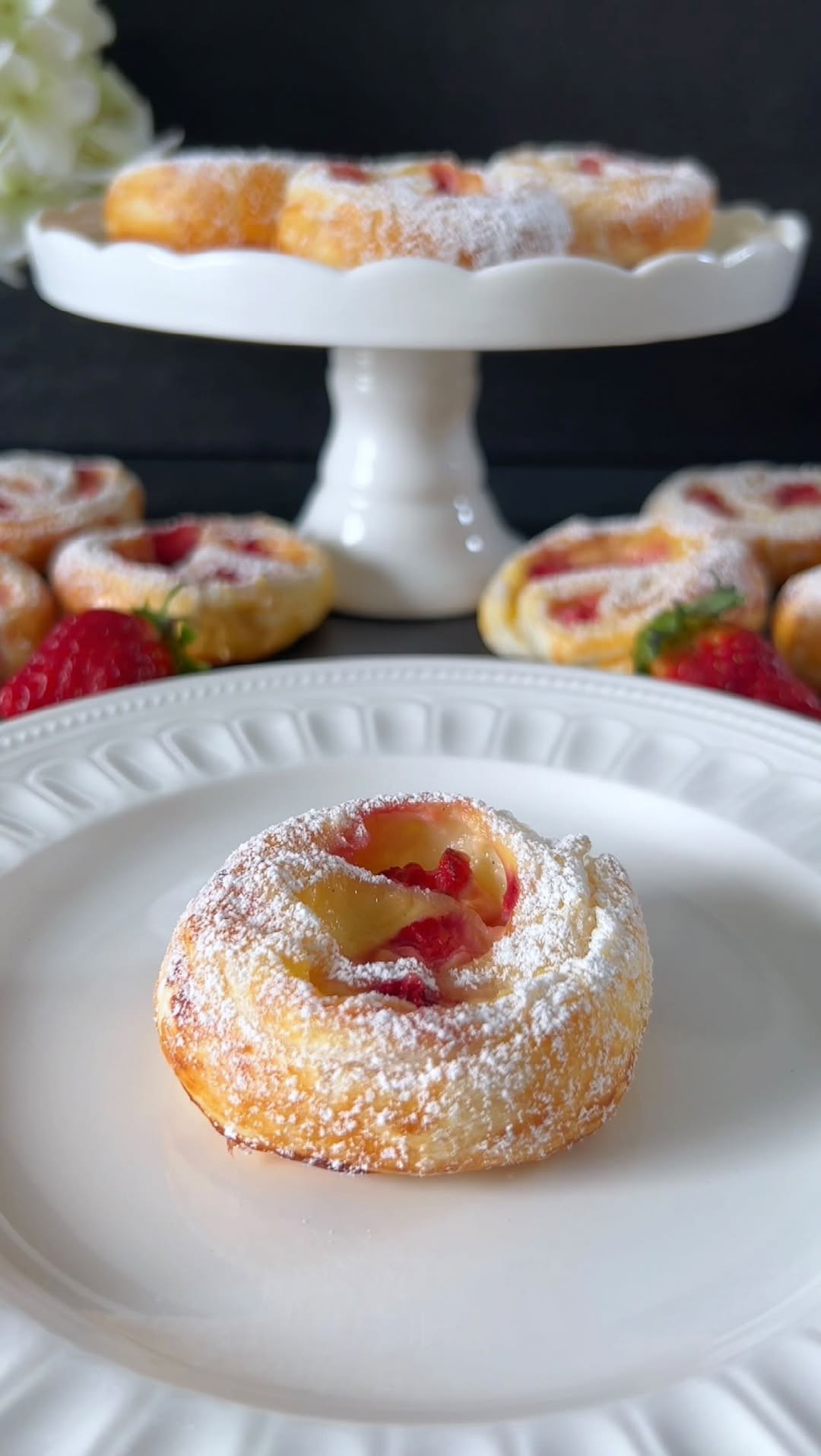 Receita de Pastel de Morango