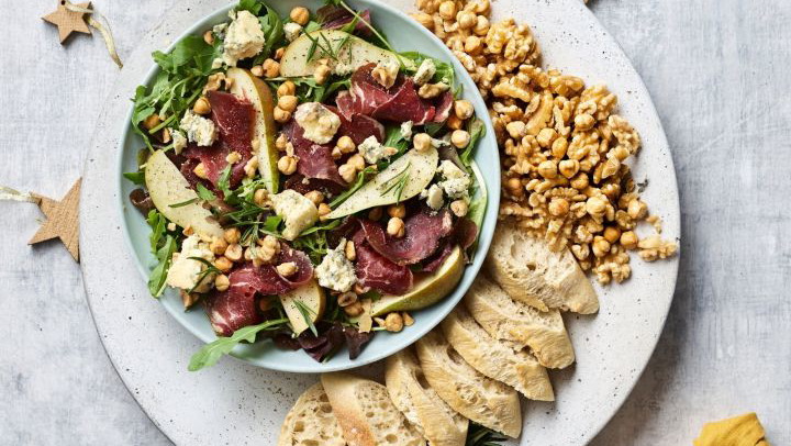 Image of Beef Bresaola with Stilton & Pear Salad