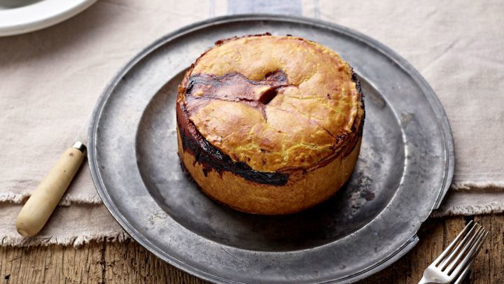 Image of Turkey & Cranberry Pie with Hot Water Crust Pastry