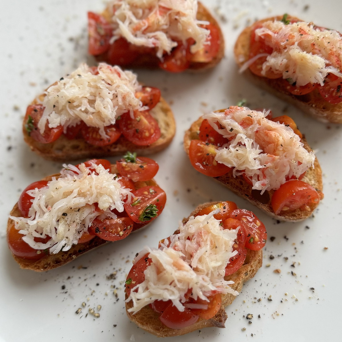 Snow Crab Bruschetta