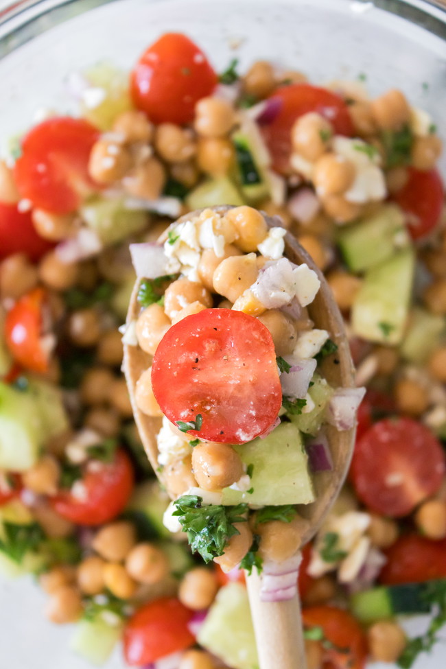 Image of Fresh and Flavorful Chickpea Salad Recipe