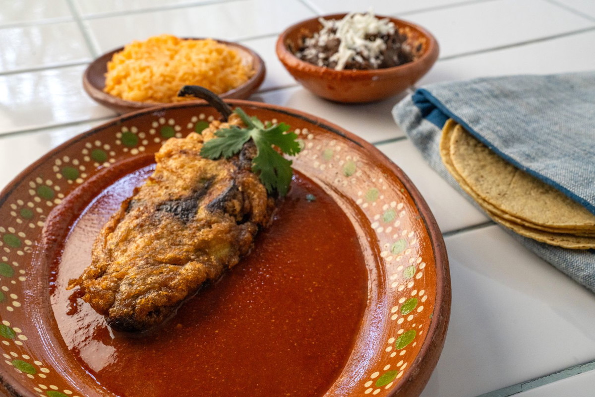 Masa-Battered Chile Relleno