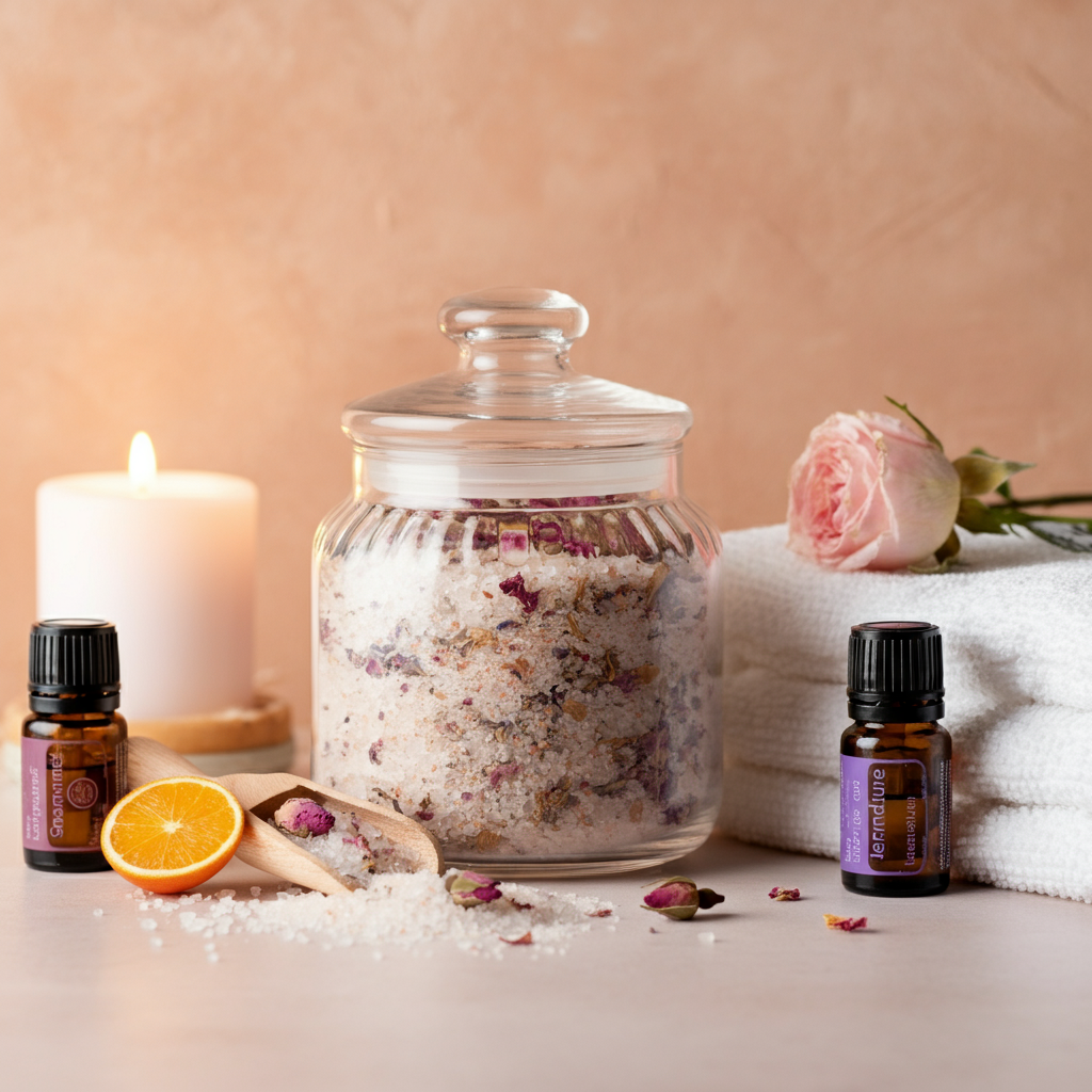 Rose, Sweet Orange & Geranium Bath Salts