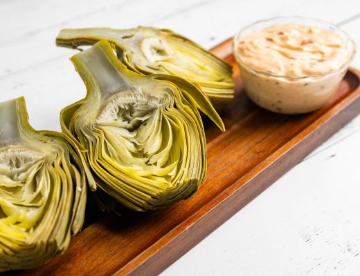 Image of Artichokes and Chipotle Mayo Dipping Sauce