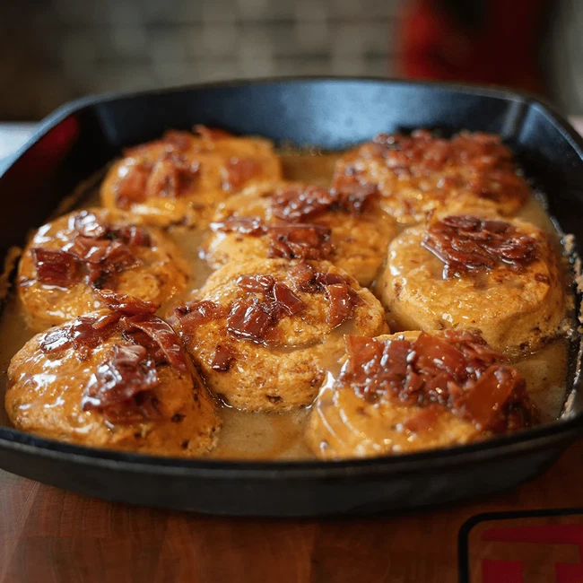 Maple bacon cinnamon rolls