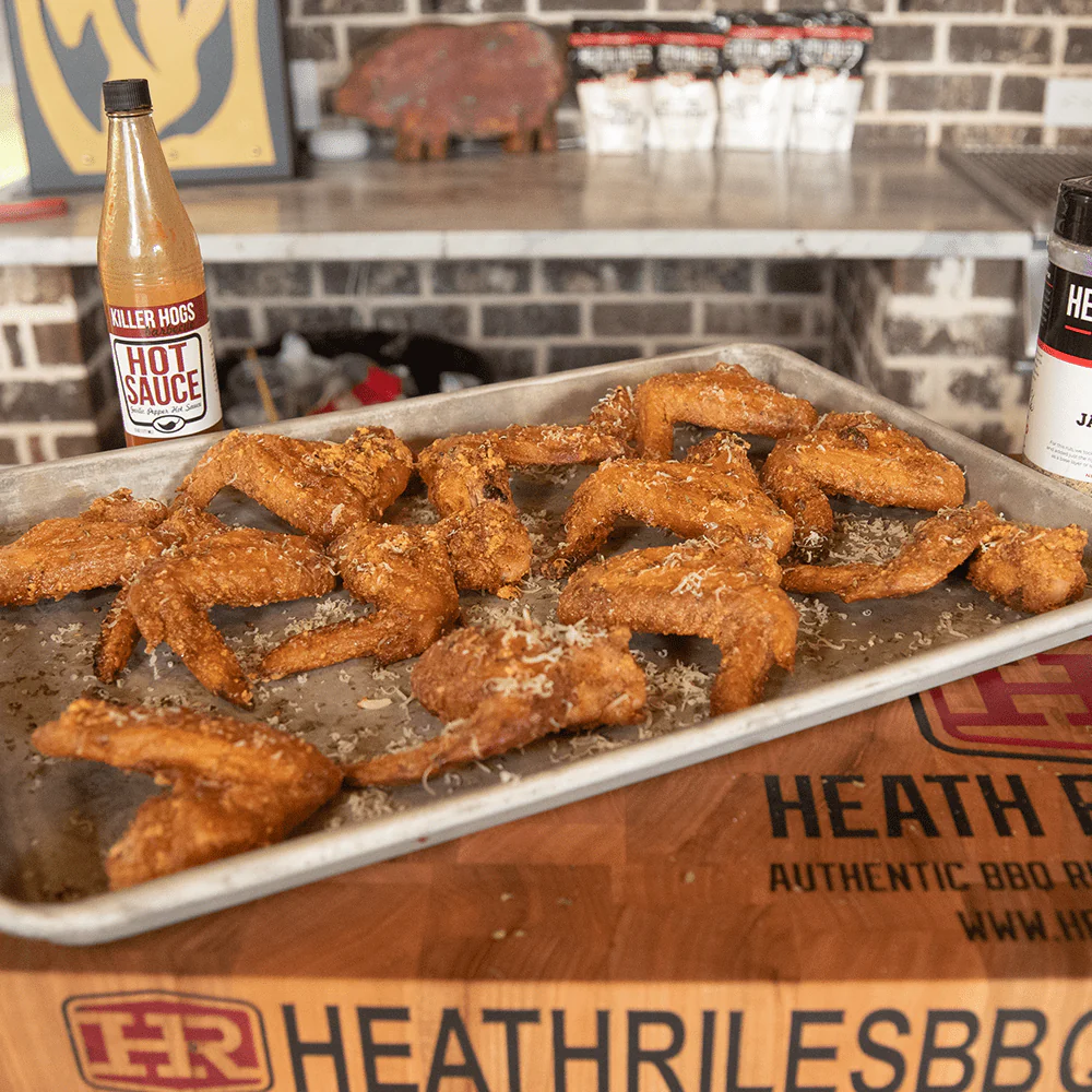 Spicy Garlic Parmesan Wings on the Traeger Timberline 1300 | Heath Riles BBQ