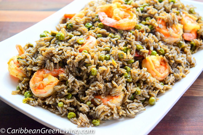 Image of Rice with Djon Djon and Shrimp Recipe