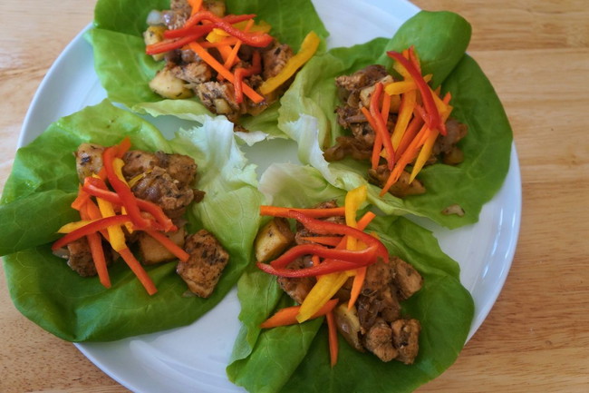 Image of Spicy, Sweet and Crunchy Chicken Lettuce Wraps