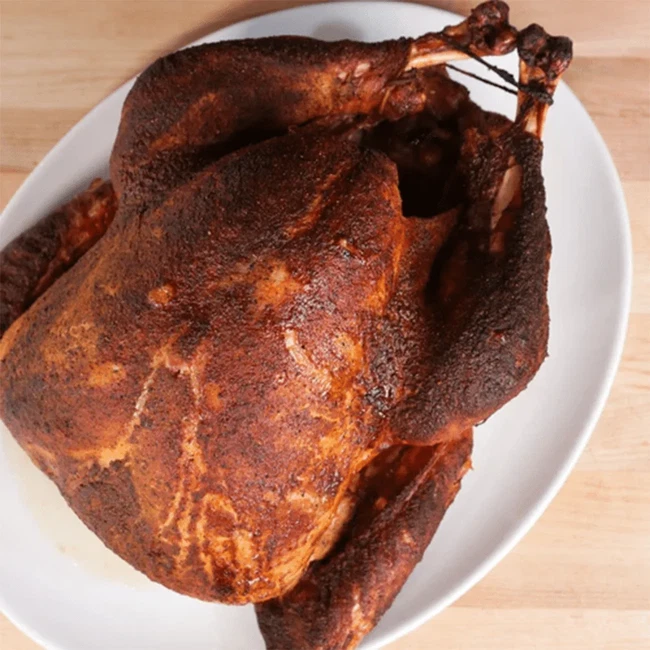 Smoked honey pecan turkey