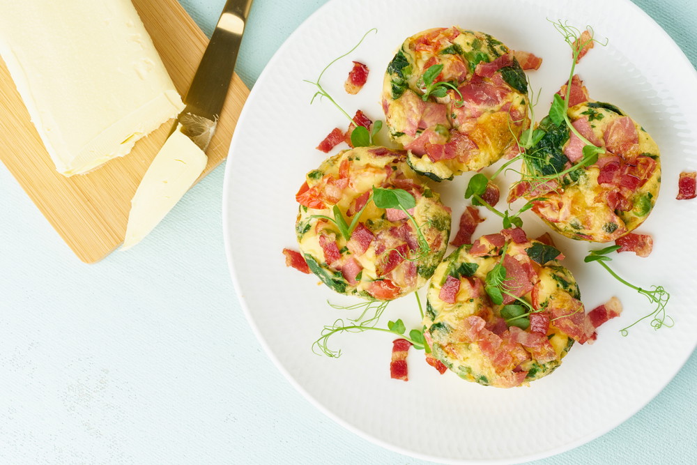 Bacon and Spinach Egg Muffins