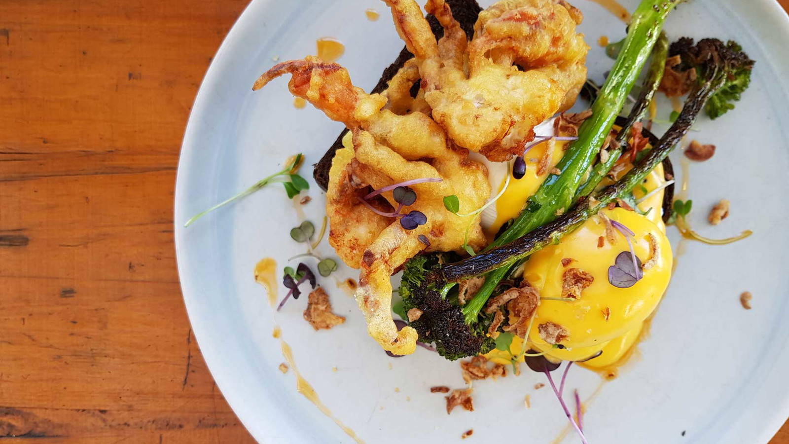 Image of Soft Shell Crab Eggs Benedict
