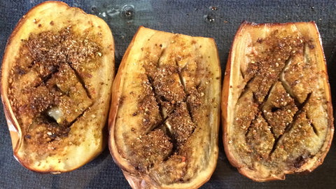 Image of Roasted Eggplant With Pepper Salt