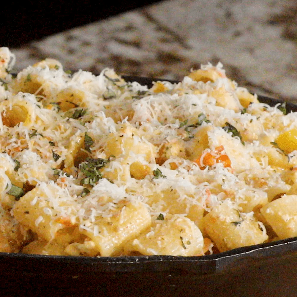 Smoked Feta Pasta with Shrimp Recipe on the Pellet Grill