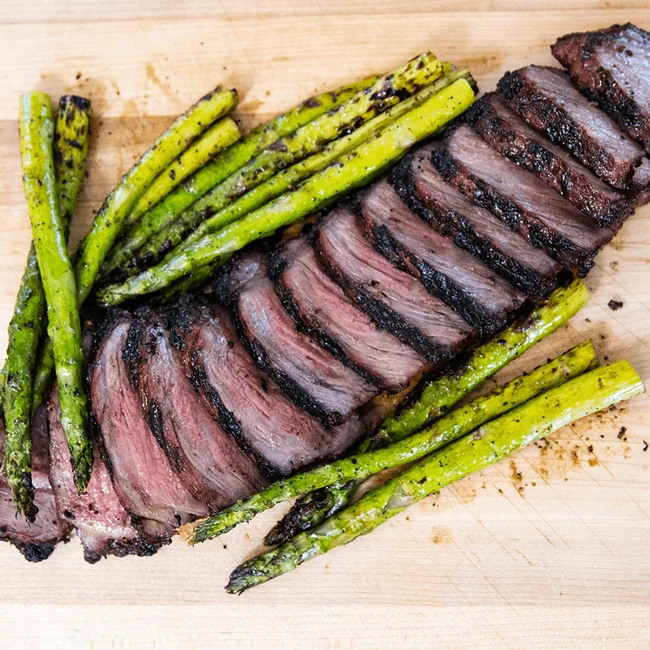Wagyu NY Strip with asparagus