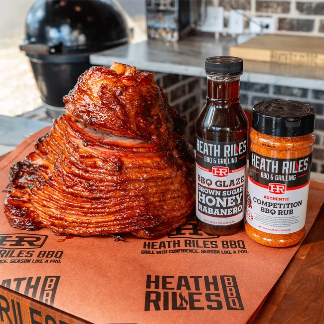 Holiday Ham With Brown Sugar  Habanero Glaze On the Traeger Ironwood 885