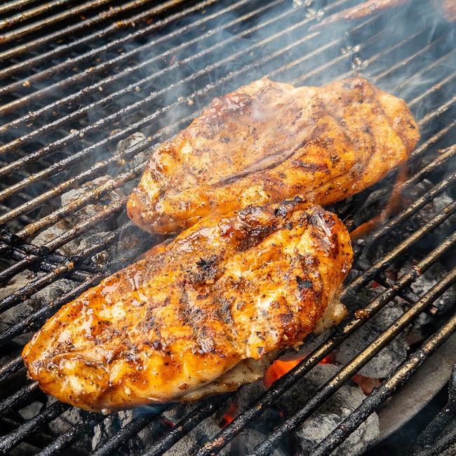 BBQ chicken on the grill