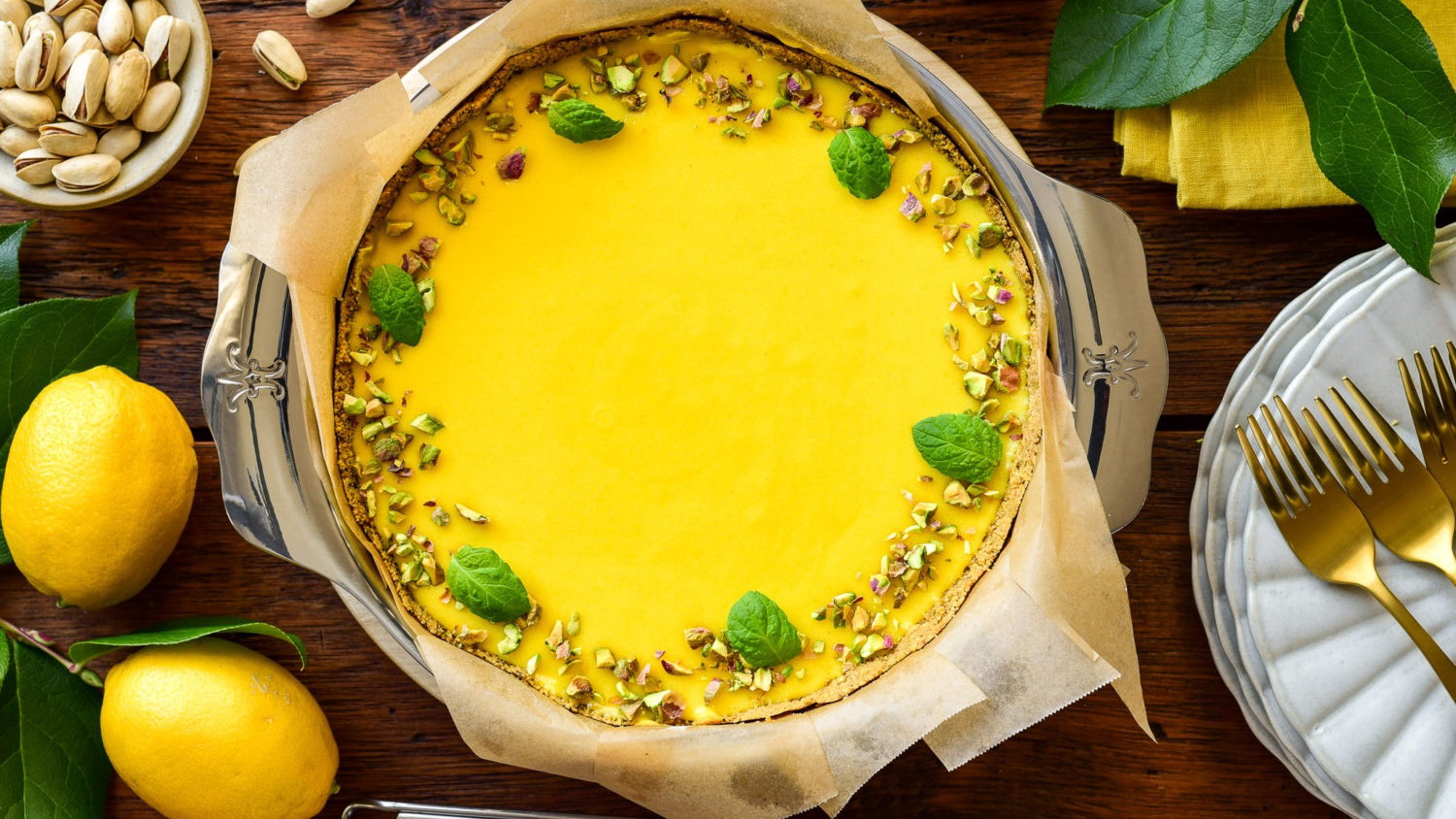 Image of Lemon Curd & Mascarpone Pie (No-Bake Filling)