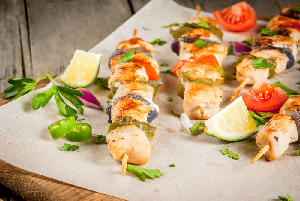 Quick Chicken Fajita Skewers
