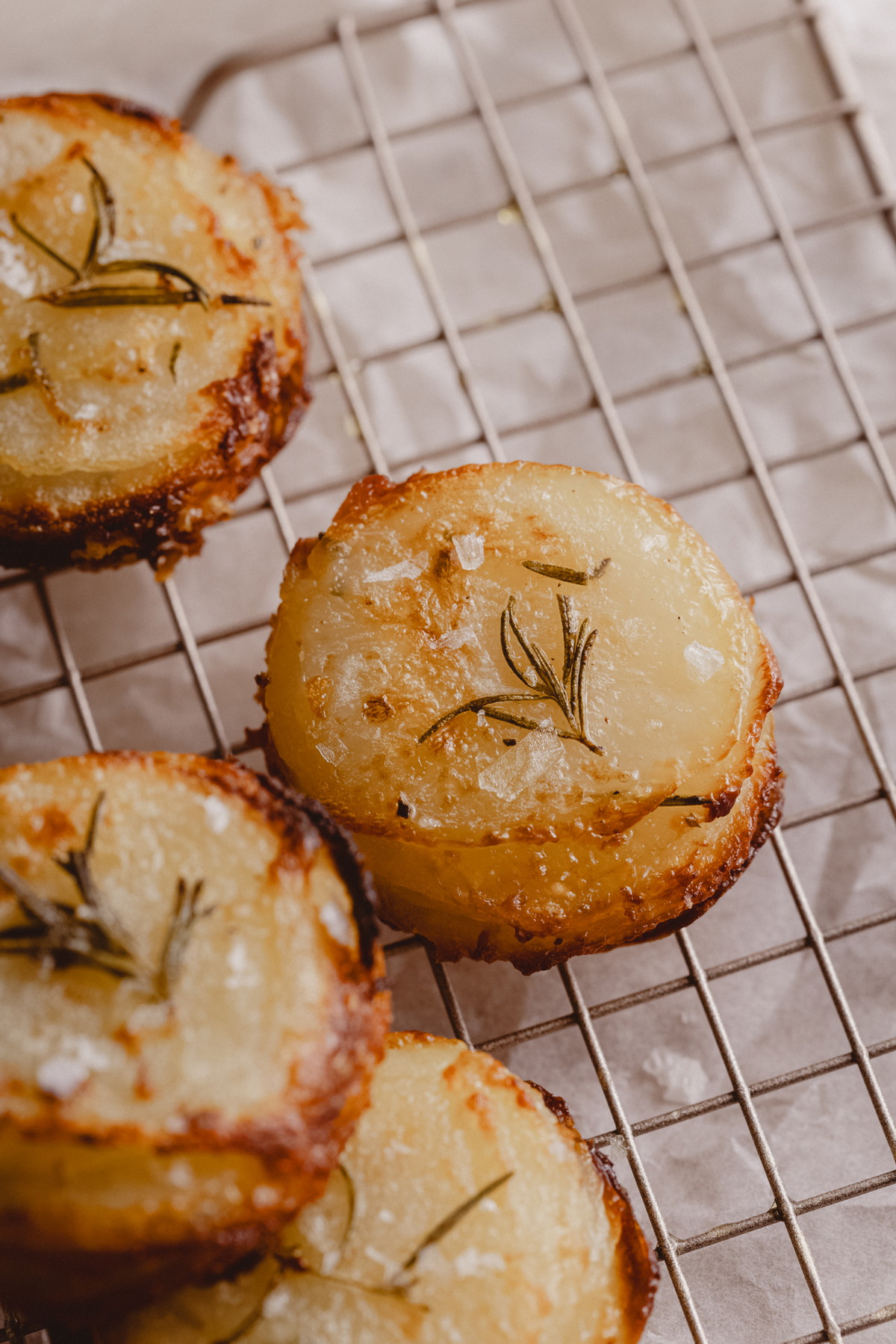 Papas crujientes en molde de muffins