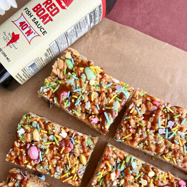 Image of Fish Sauce Caramel Rice Krispy Treats