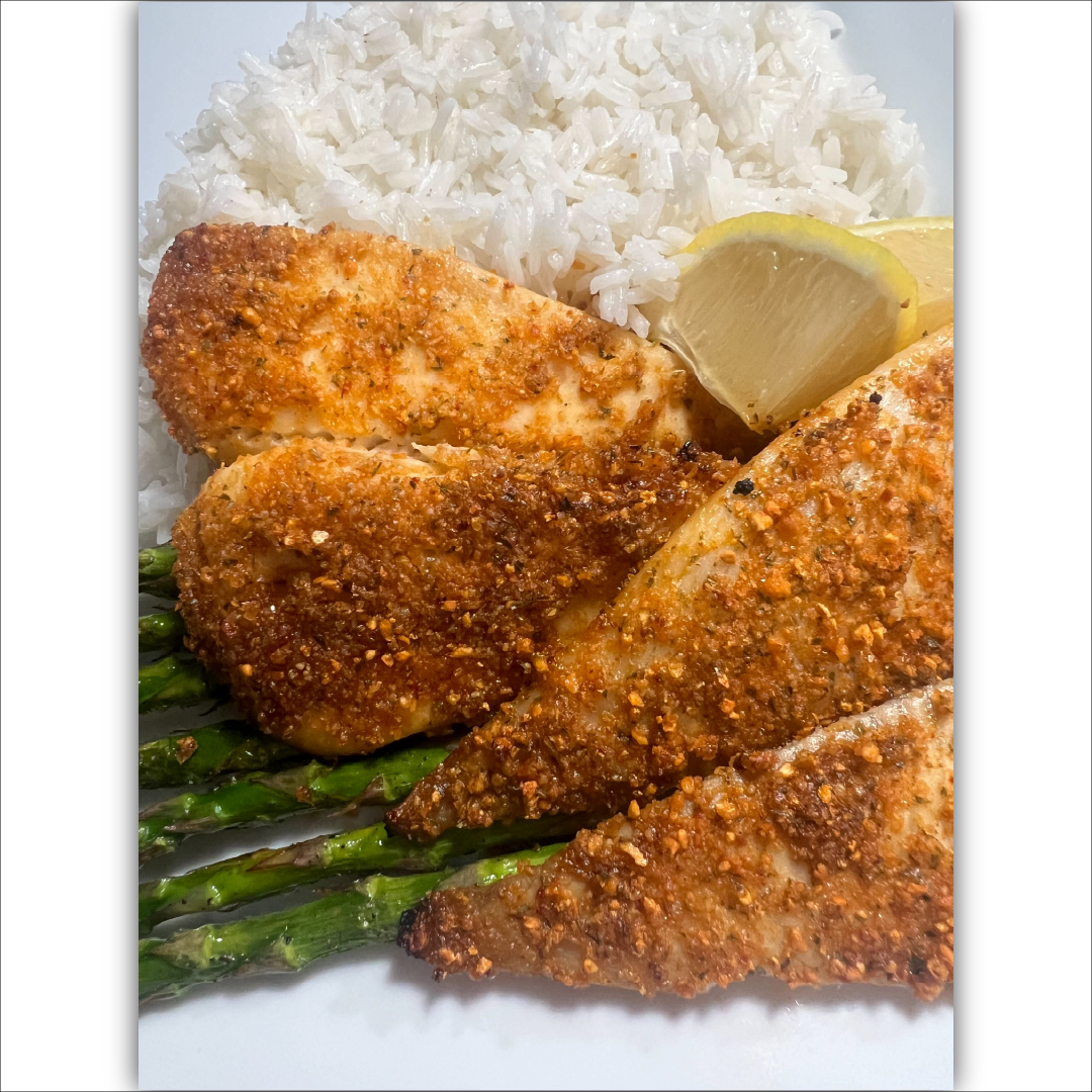 Citrus Ginger Flounder with Garlic Butter