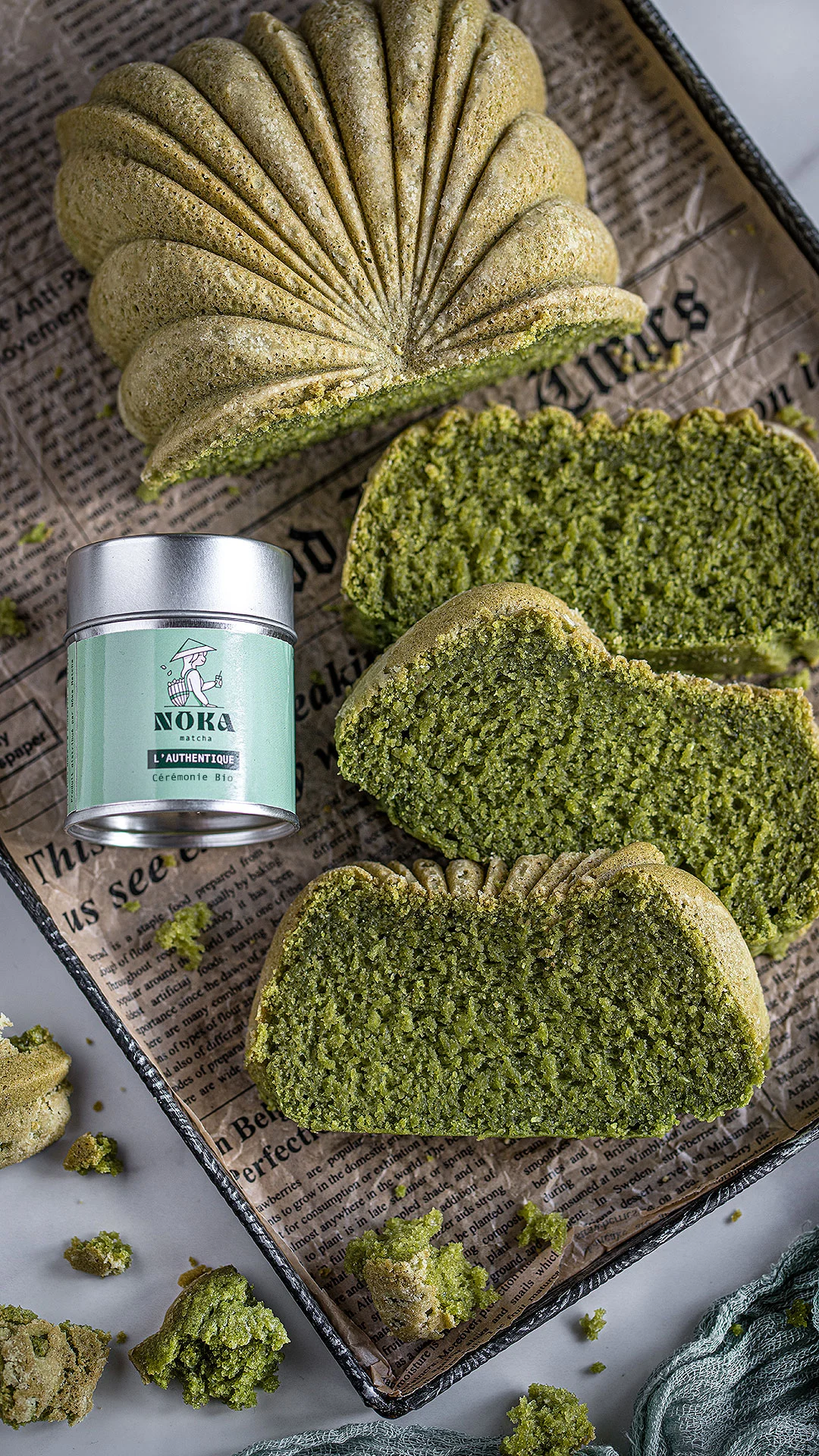 Gâteau moelleux matcha & coco