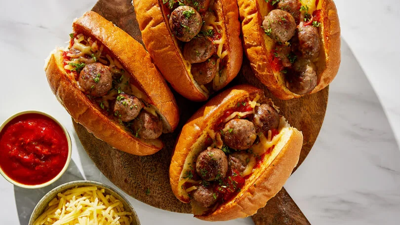 Image of Easy Meatball& Cheese Subs