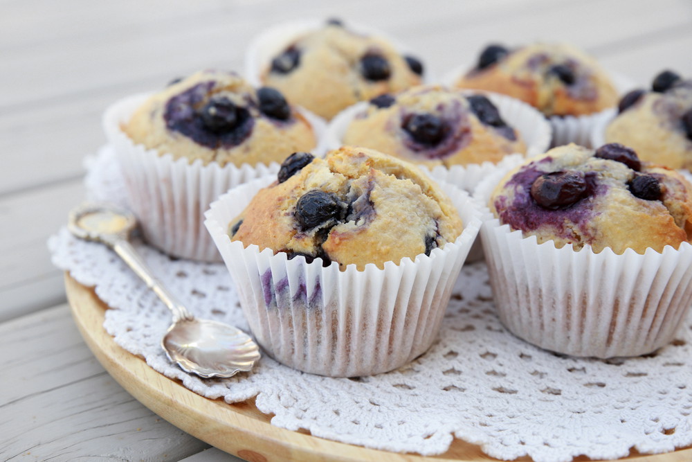 Wholemeal Blueberry Muffins