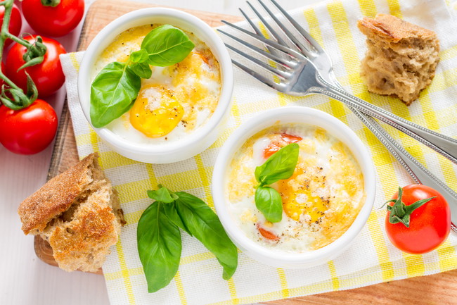 Cheesy Baked Eggs