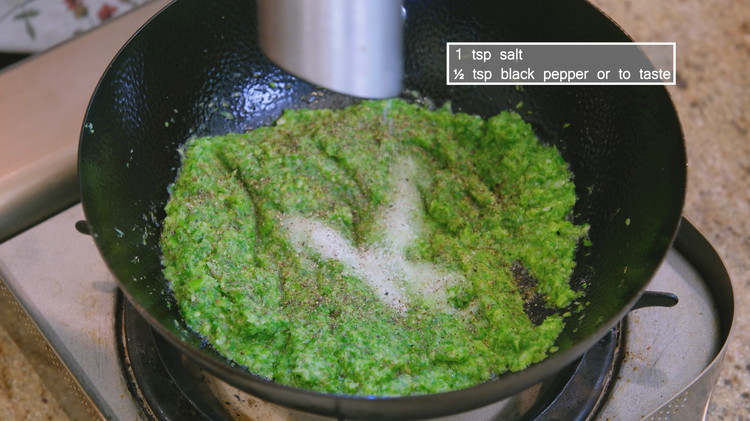 Image of Add the scallion paste to the wok and stir over medium heat for a few minutes to activate the fragrant. This scallion sauce is inspired by the Cantonese white-cut chicken, but there are differences. I used less ginger because too...