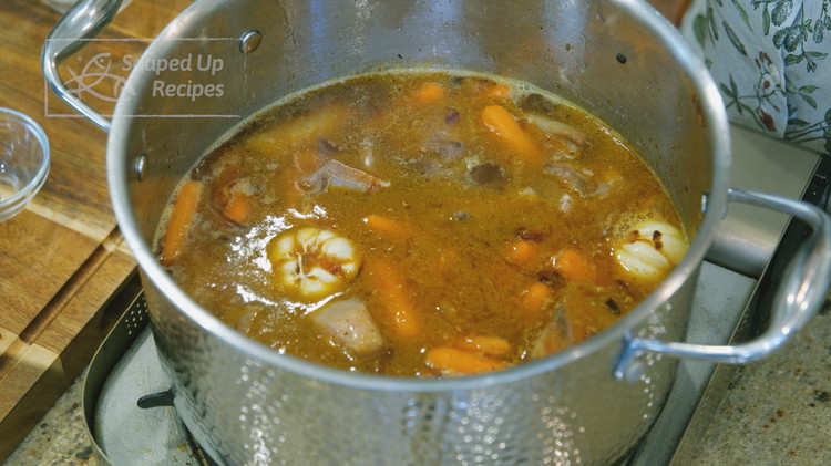 Image of Boil 4 cups of water using an electric kettle, then pour it into the pot. Make sure the liquid is enough to immerse all the ingredients. Turn the heat to the lowest and simmer the lamb for 1.5 hours or until...