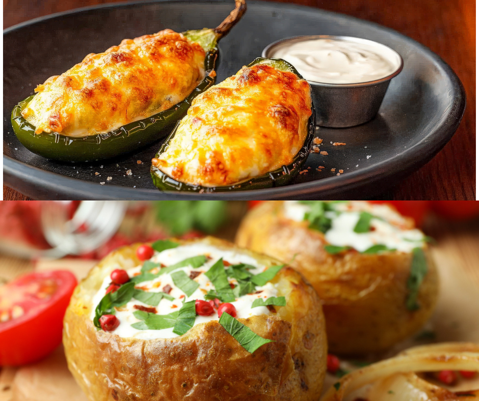 Jalapeño Poppers And Greek Potato Skins With Feta