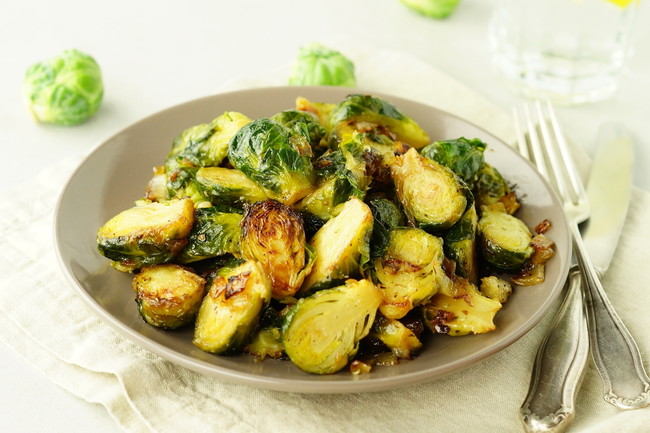 Garlic-Rosemary Brussels Sprouts