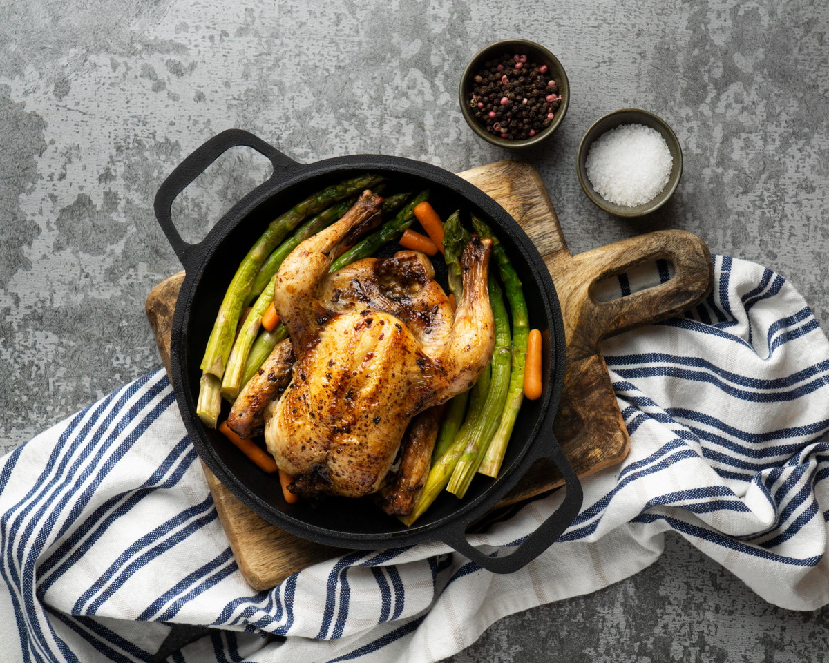 Cornish Hen With Asparagus