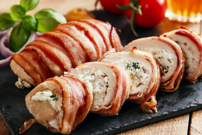 Bacon Wrapped Stuffed Chicken