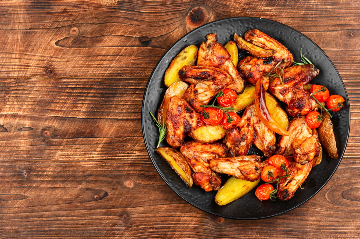 Air Fried Chicken Potatoes With Sun-dried Tomato