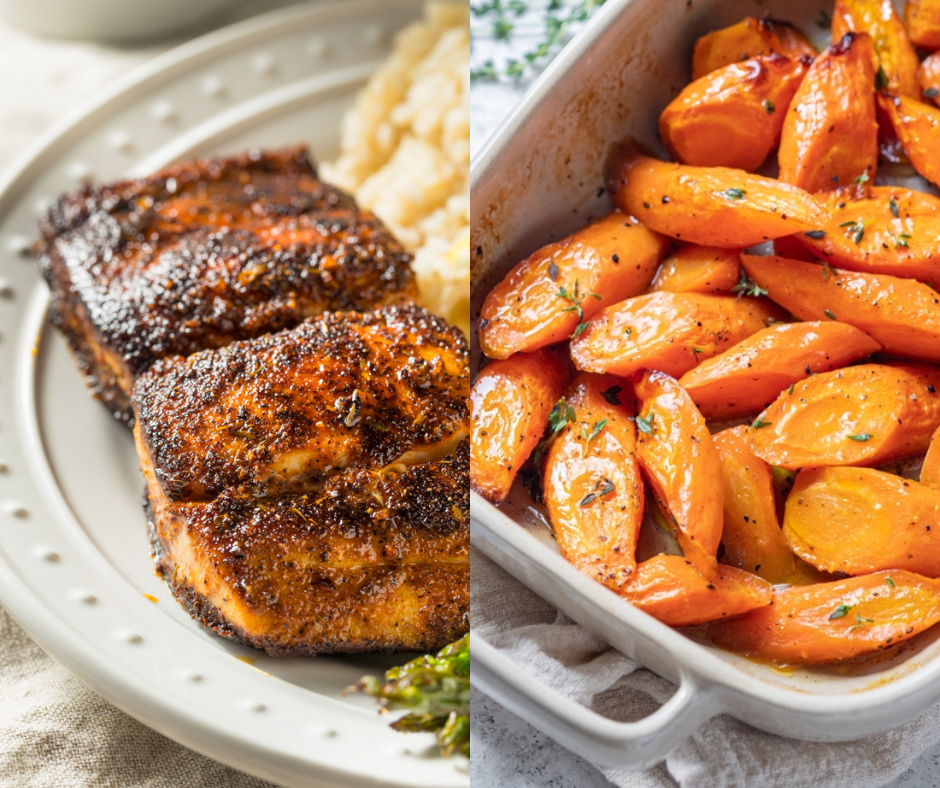 Blackened Mahimahi With Honey-roasted Carrots