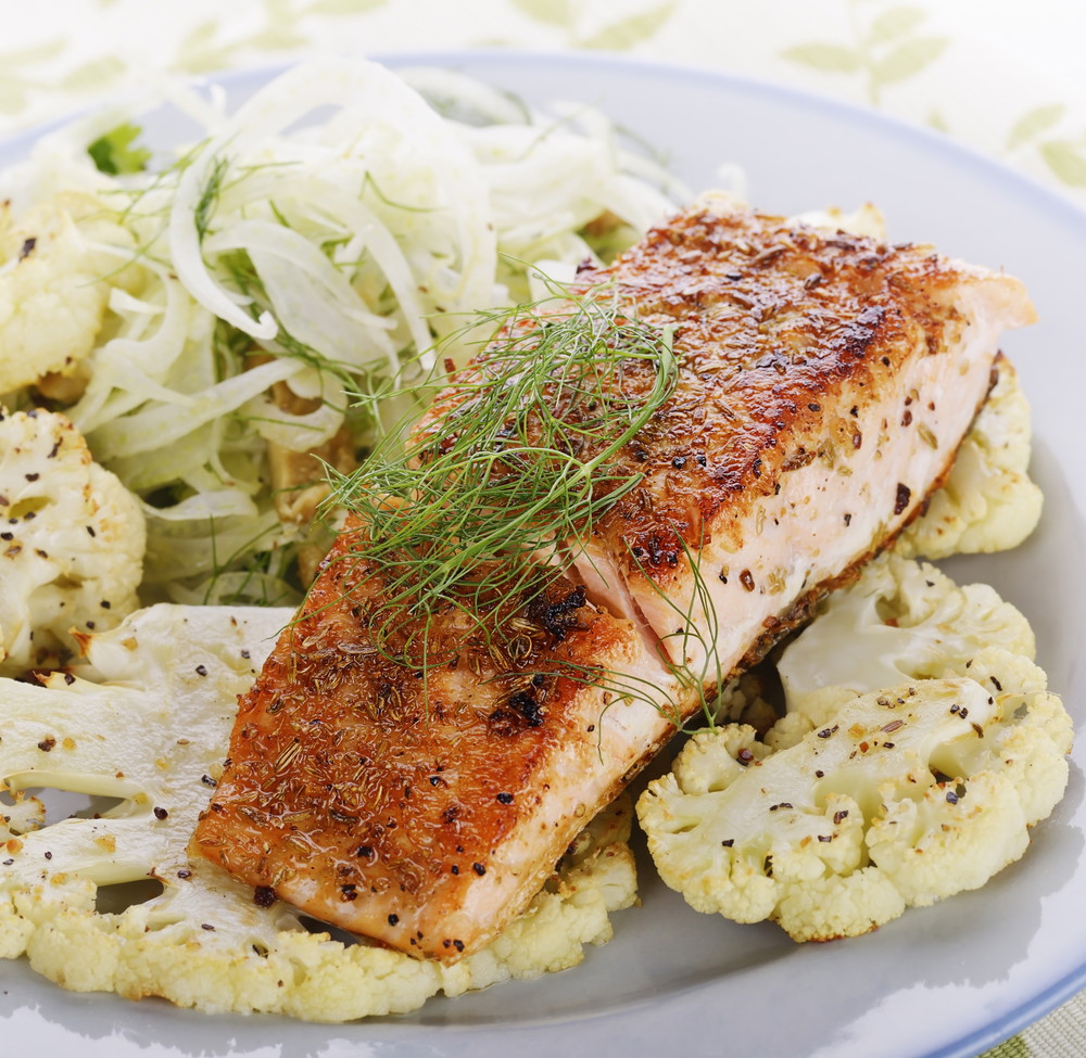 Salmon With Cauliflower 