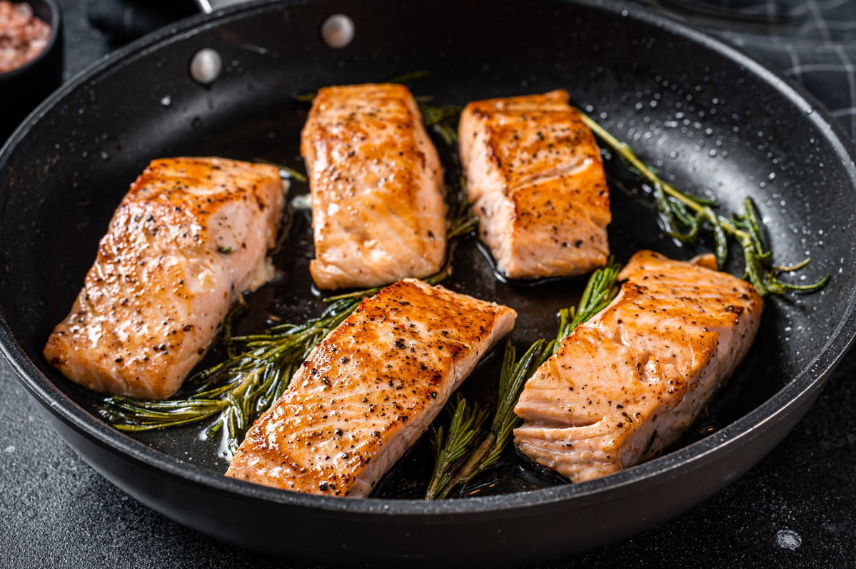 Air Fried Marinated Salmon Fillets