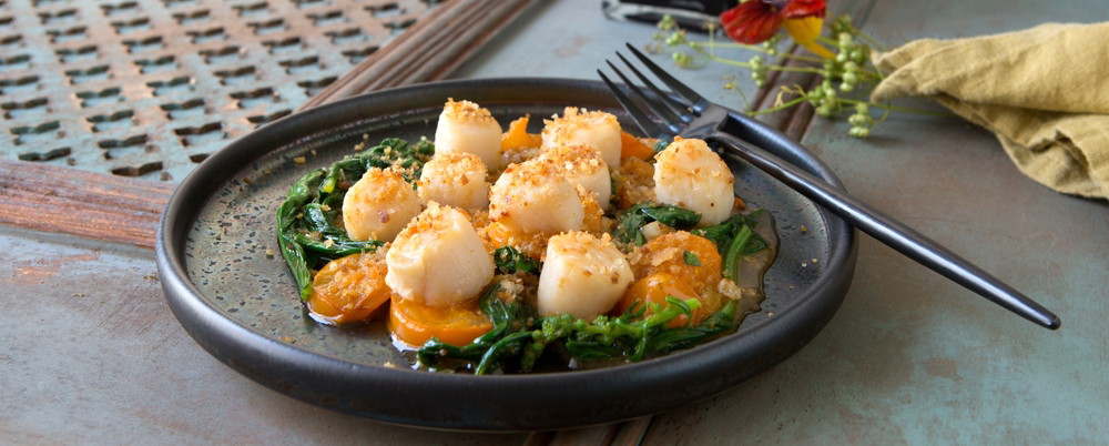Scallops With Greens
