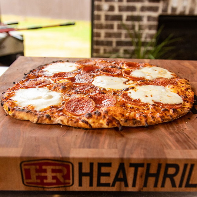 Woodfired pepperoni pizza