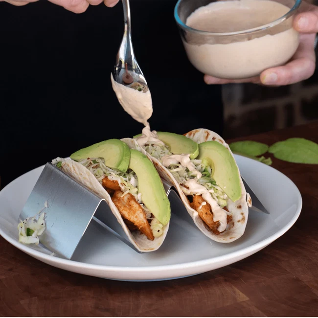 Shrimp tacos with avocado