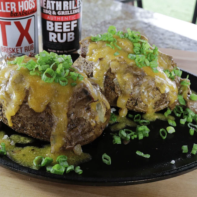 Brisket stuffed baked potatoes