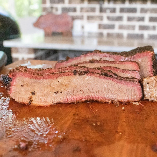 Texas style brisket slices