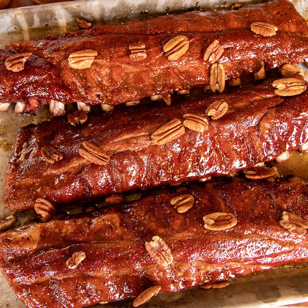 Pecan Pie Ribs on the Deep South Smokers GC42